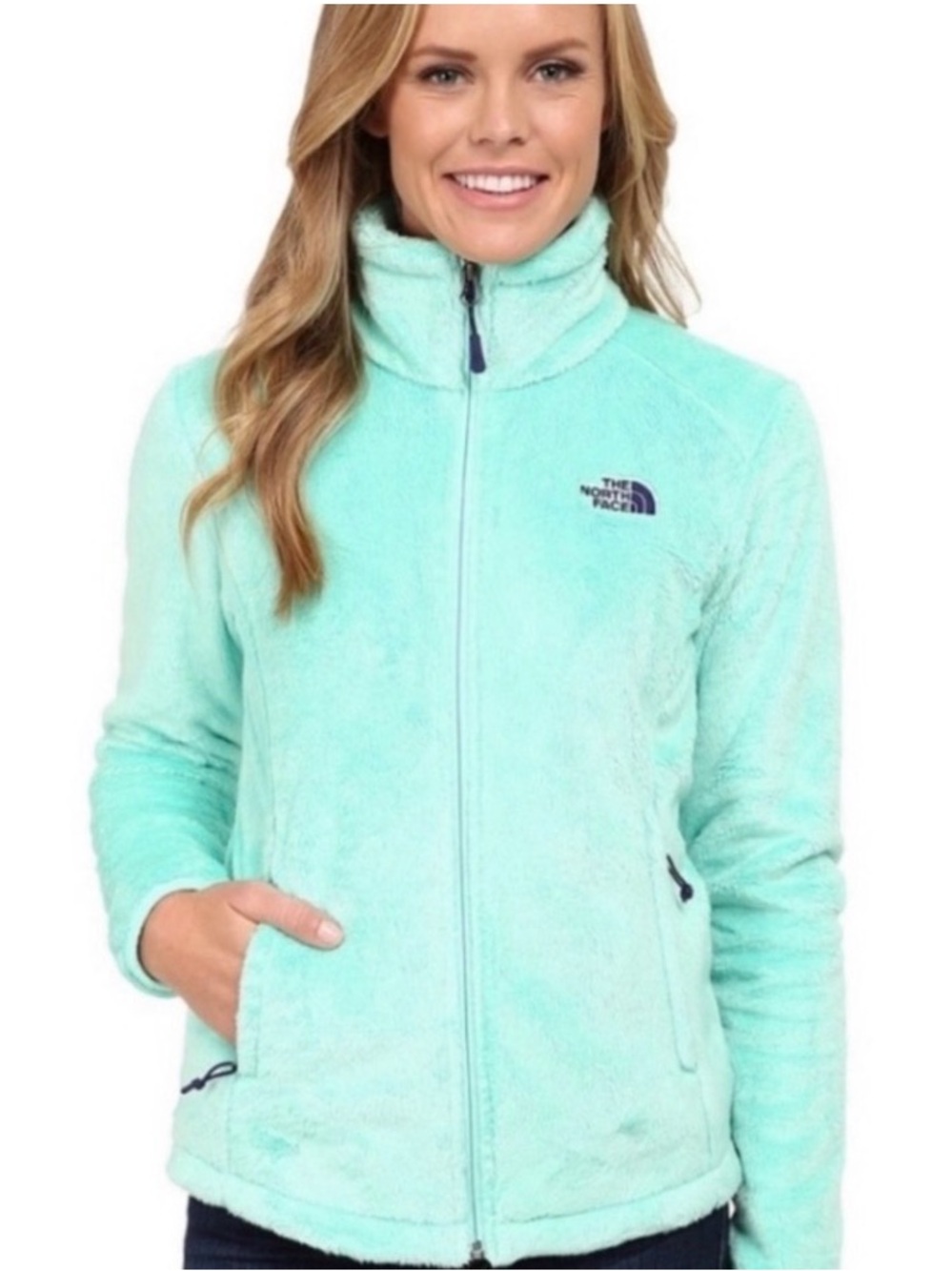 The North Face Full Zip Osito Jacket in Mint Green (s)